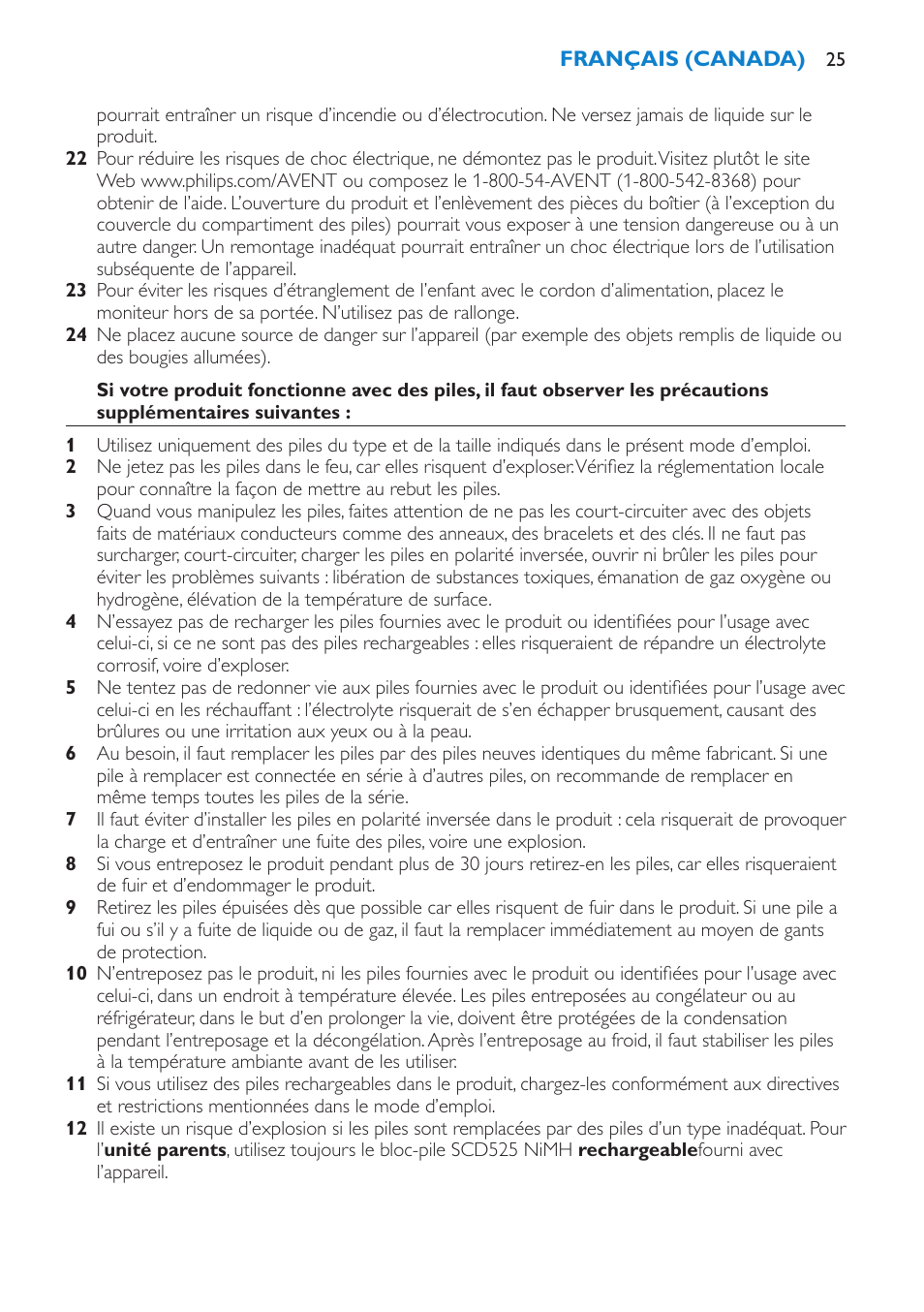 Philips Avent SCD525 User Manual | Page 25 / 64