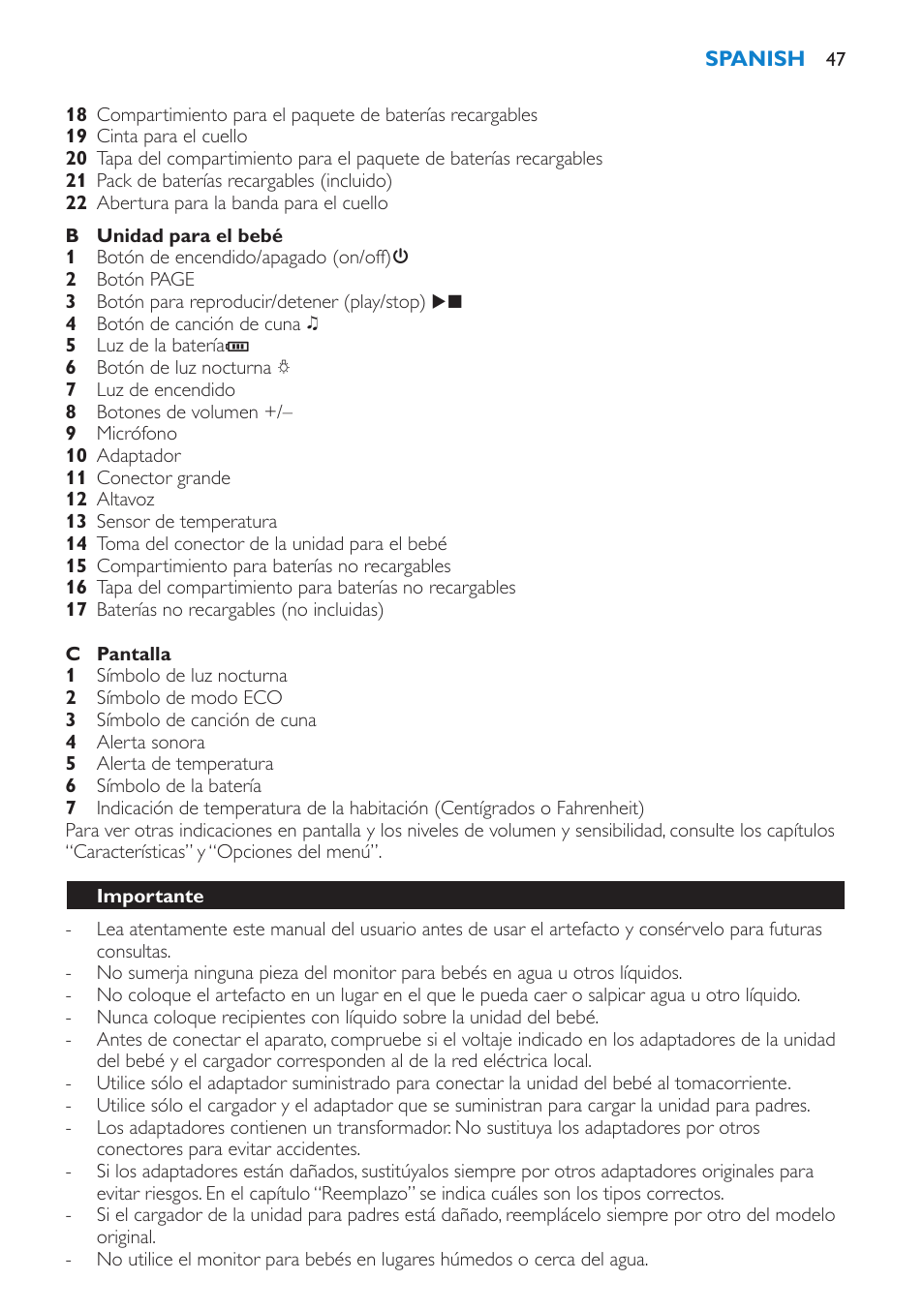 Philips Avent SCD525 User Manual | Page 47 / 64