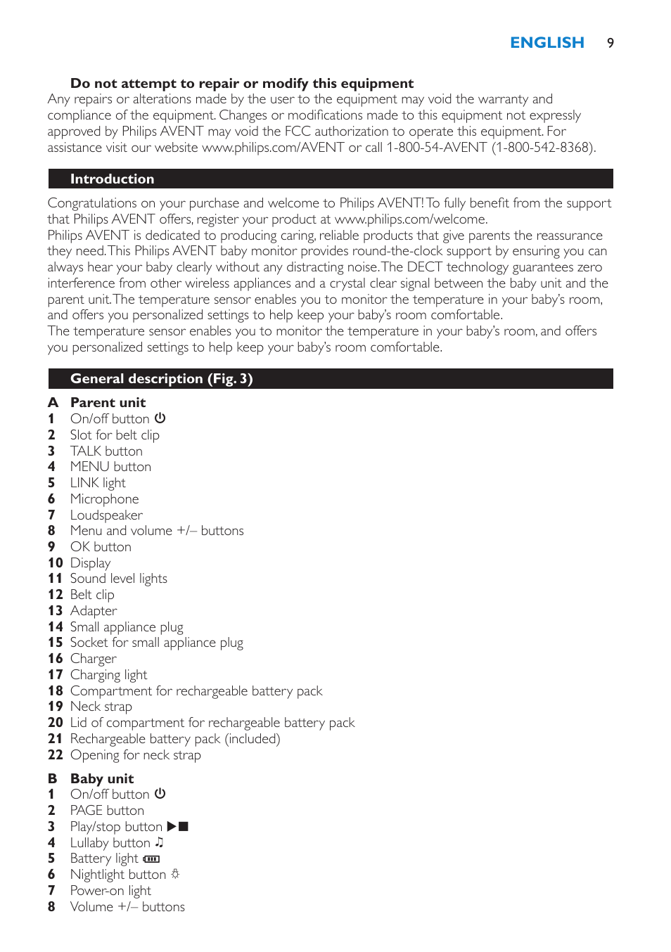 Philips Avent SCD525 User Manual | Page 9 / 64