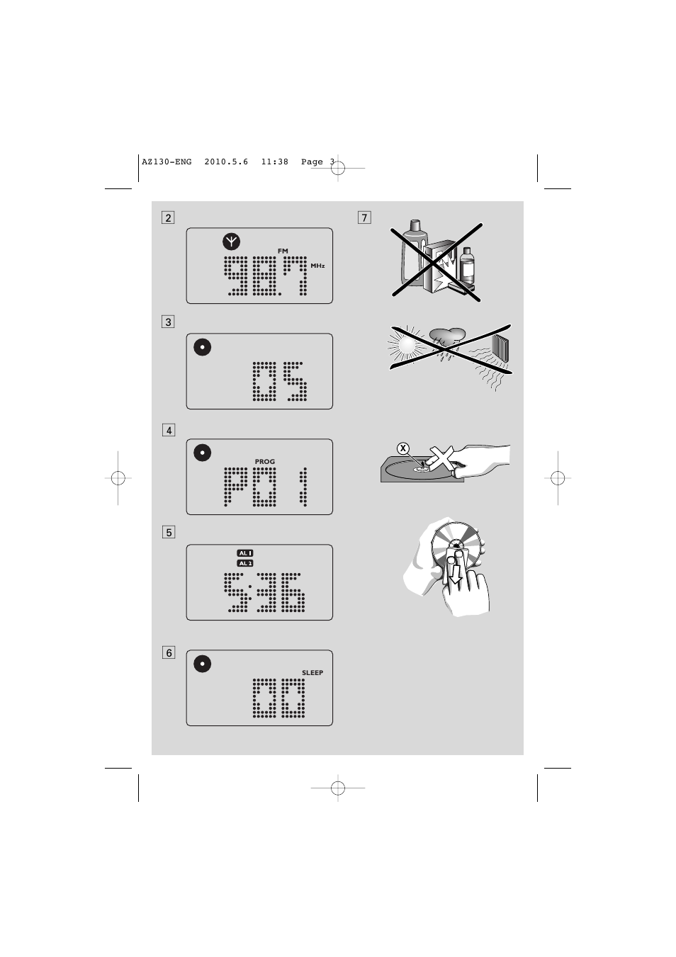 Philips AJ130/12 User Manual | Page 3 / 12