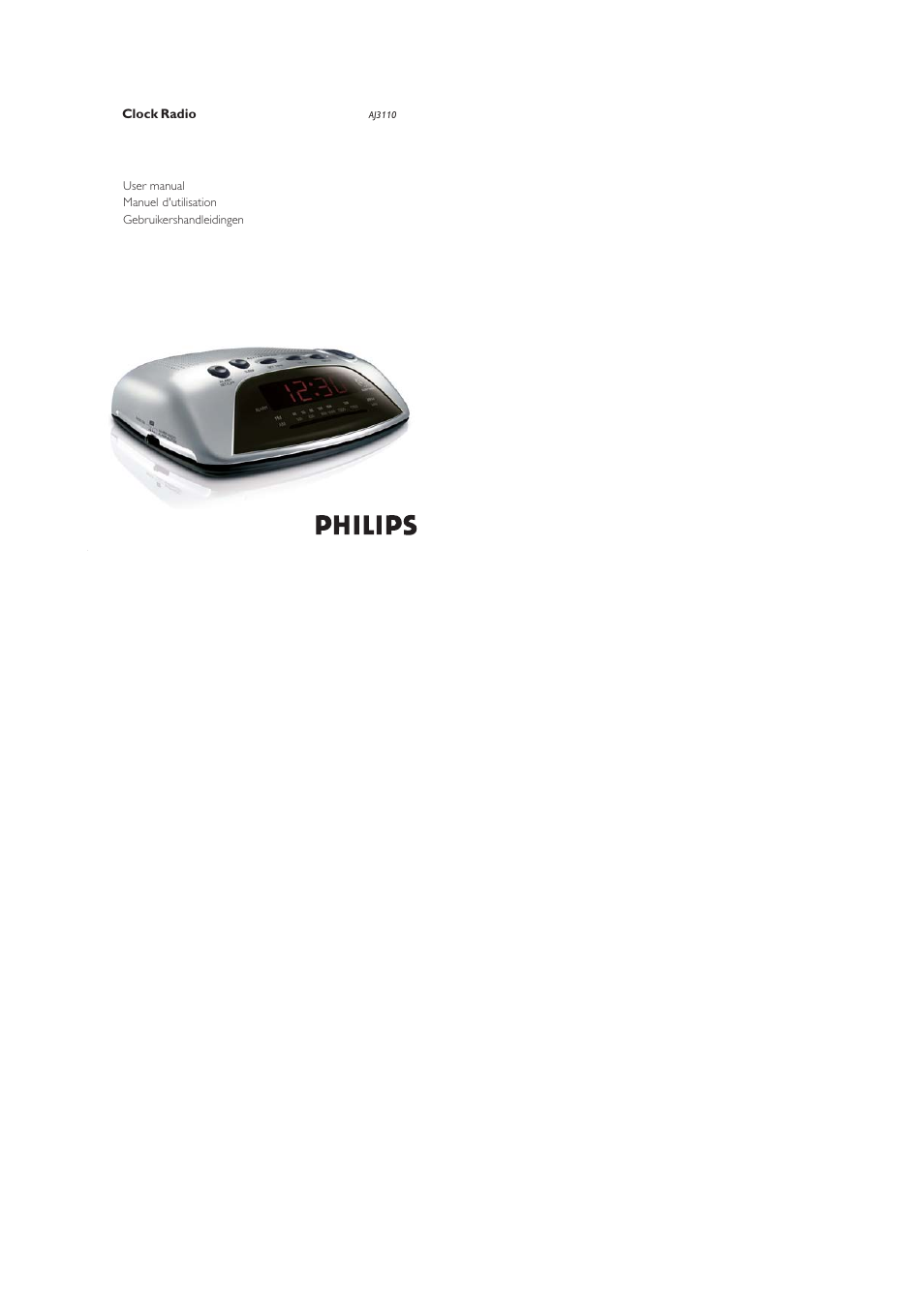 Philips AJ3110 User Manual | 12 pages