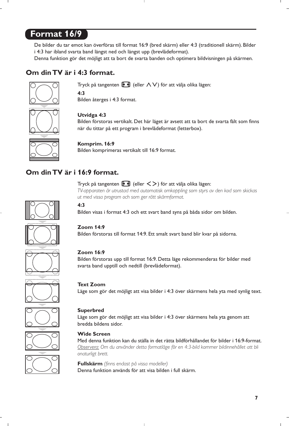 Format 16/9 | Philips 15PF4110/58 User Manual | Page 123 / 174