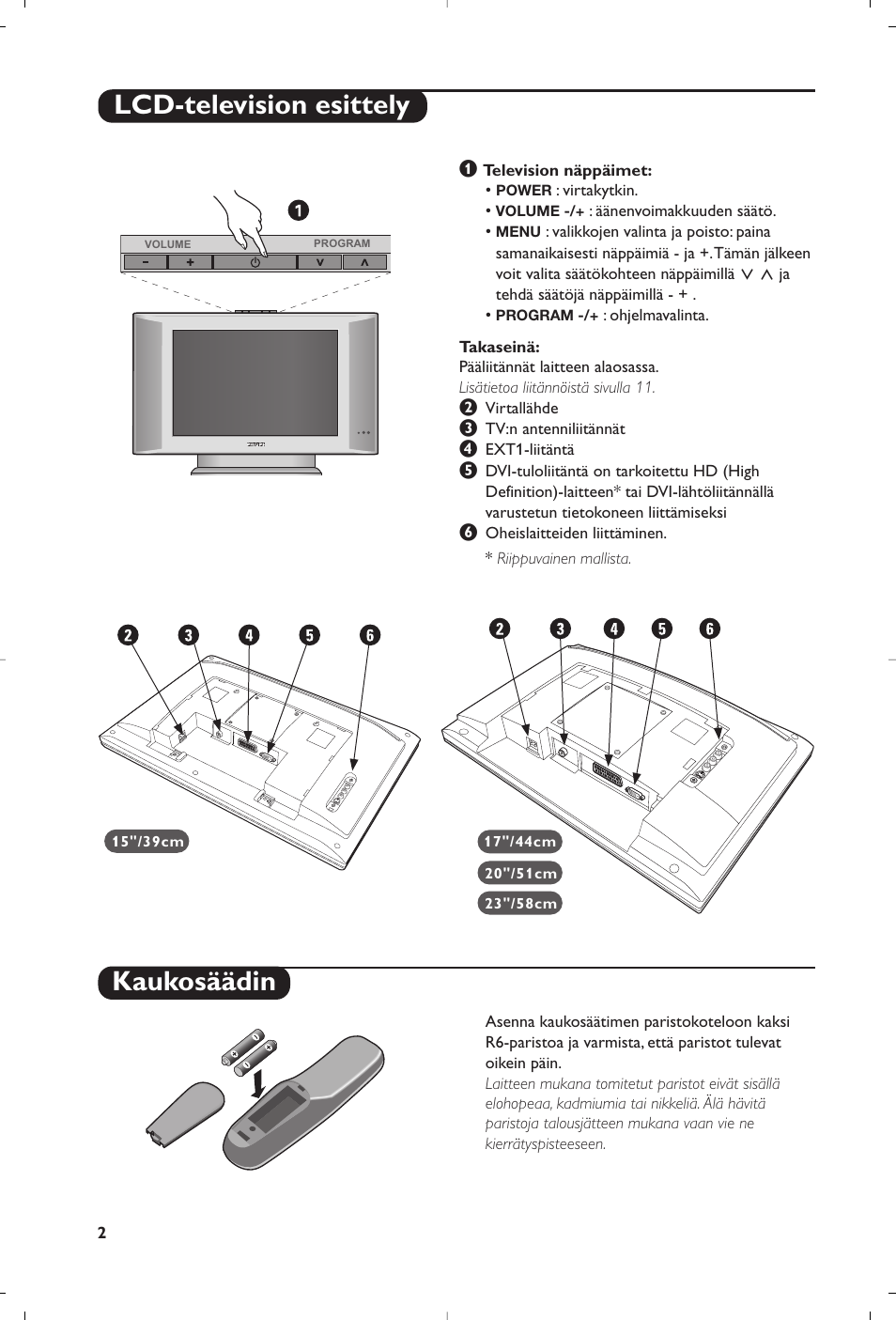 Lcd-television esittely kaukosäädin | Philips 15PF4110/58 User Manual | Page 132 / 174