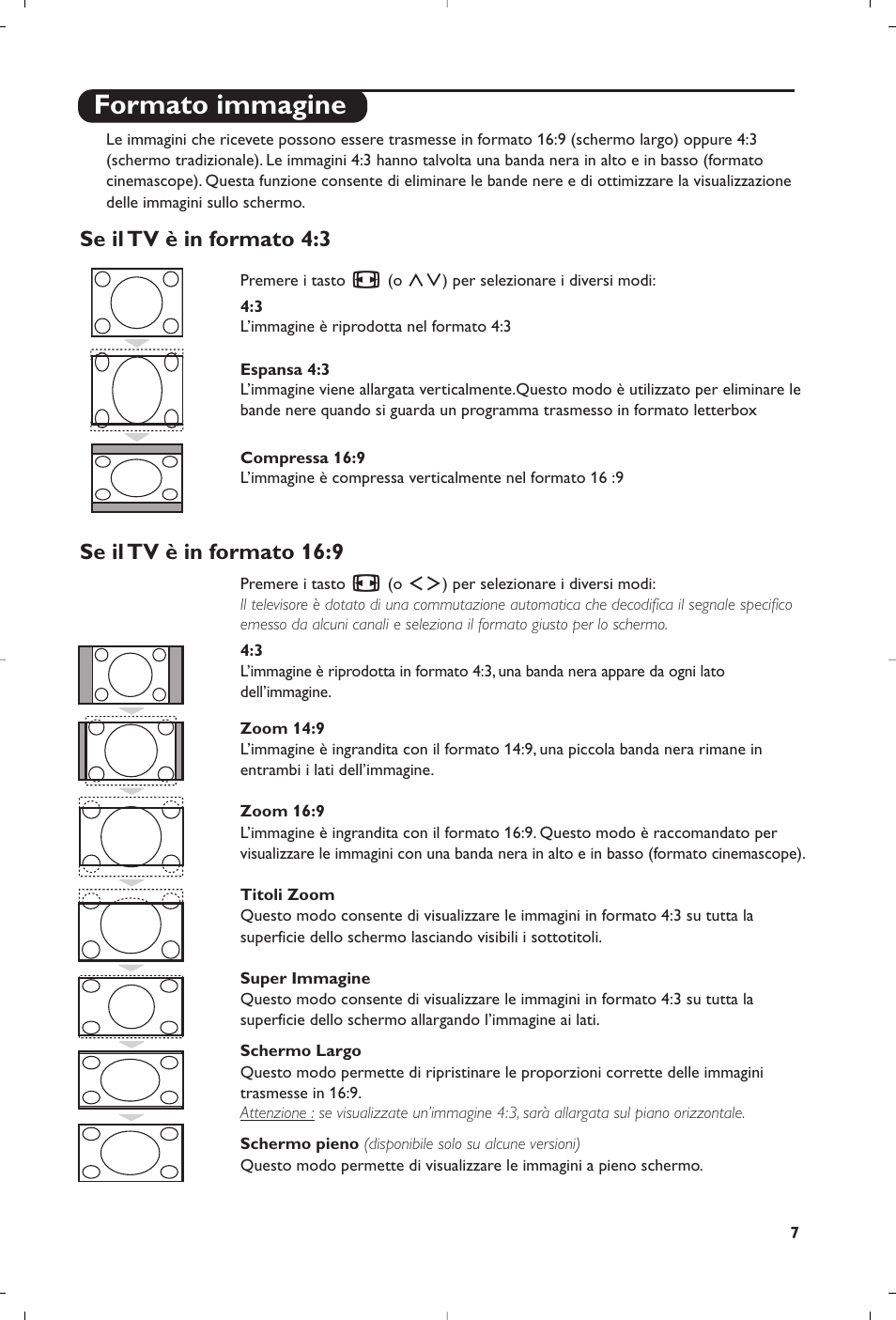 Formato immagine | Philips 15PF4110/58 User Manual | Page 53 / 174