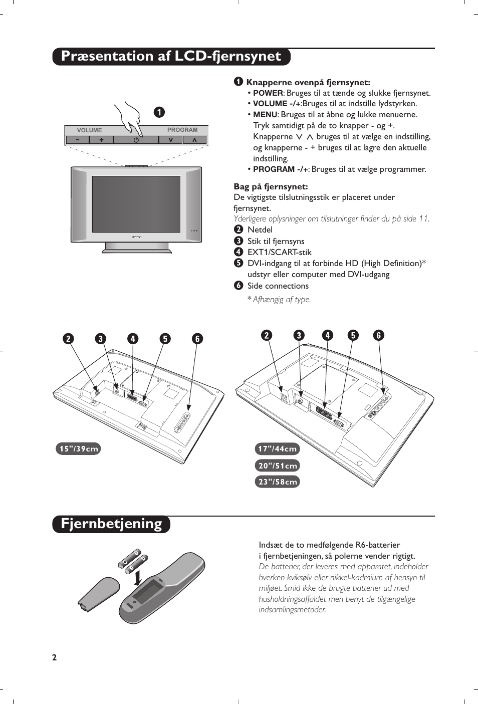 Præsentation af lcd-fjernsynet fjernbetjening | Philips 15PF4110/58 User Manual | Page 90 / 174