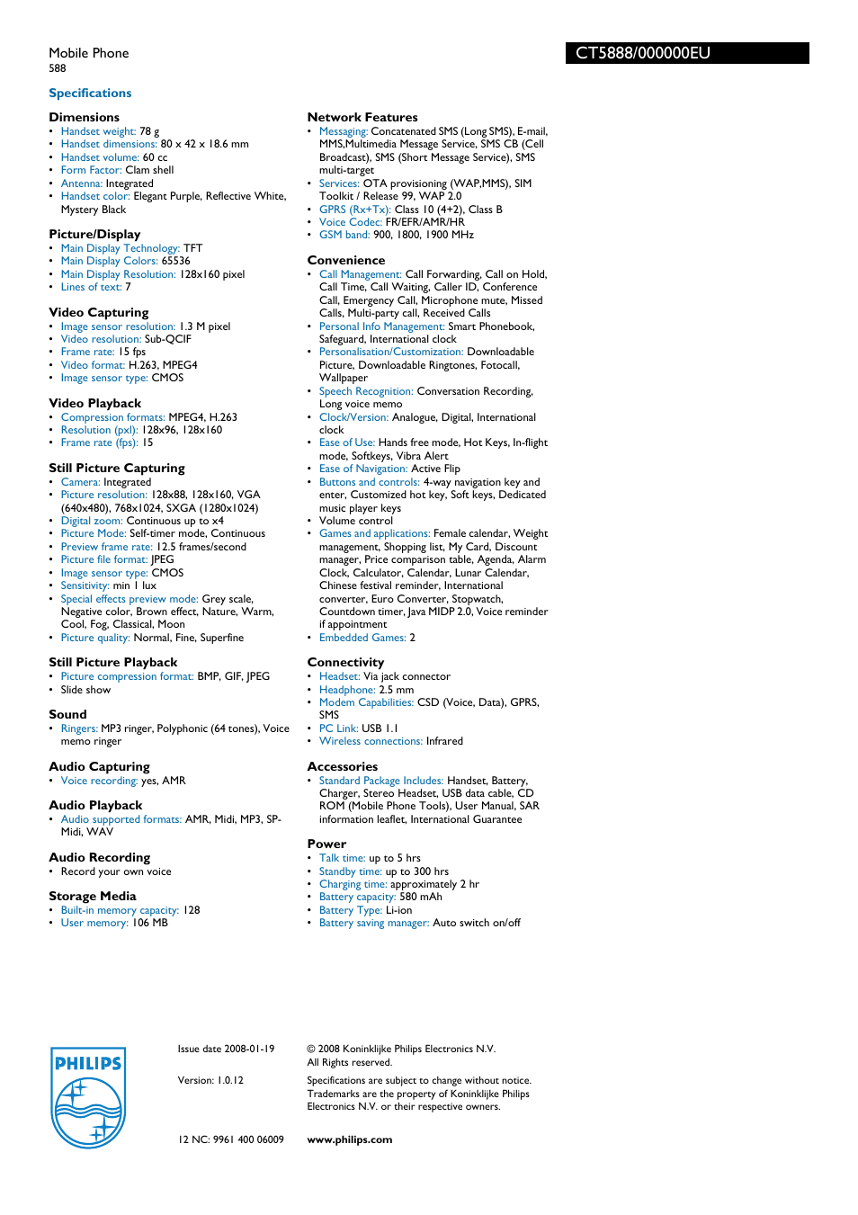 Philips CT5888 User Manual | Page 2 / 2