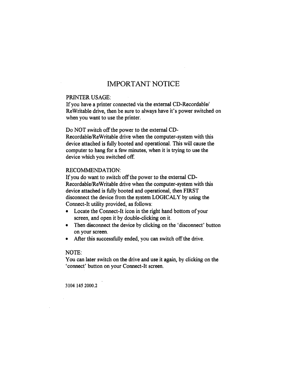 Important notice | Philips CDD3615 User Manual | Page 3 / 11