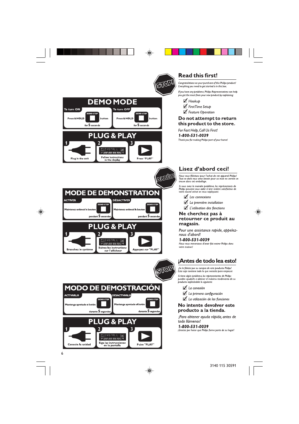 Philips FWC527/37 User Manual | Page 6 / 30