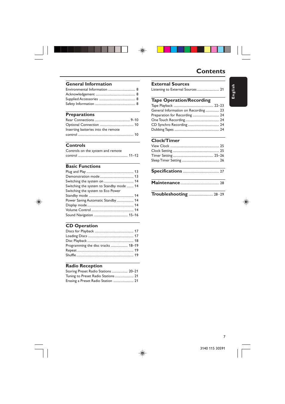 Philips FWC527/37 User Manual | Page 7 / 30