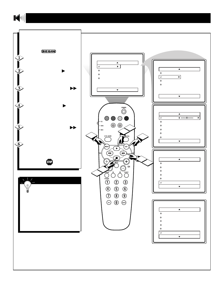 Etting the, Eceive, Tereo | Rogramming | Philips XA311 User Manual | Page 12 / 44