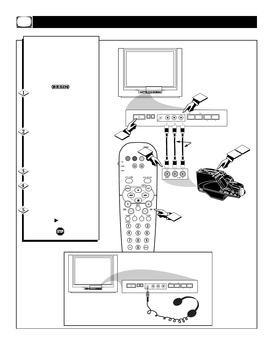 Sing the, Ront, Nput | Acks and the, Eadphone | Philips XA311 User Manual | Page 26 / 44