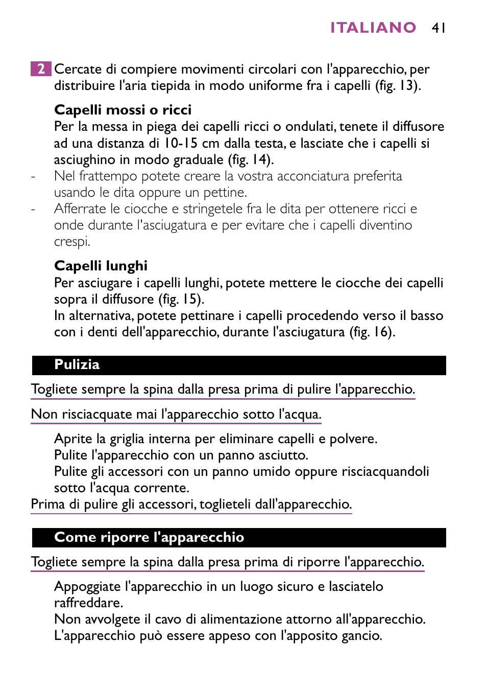 Philips JETSET CONTROL ION HP4882 User Manual | Page 41 / 88