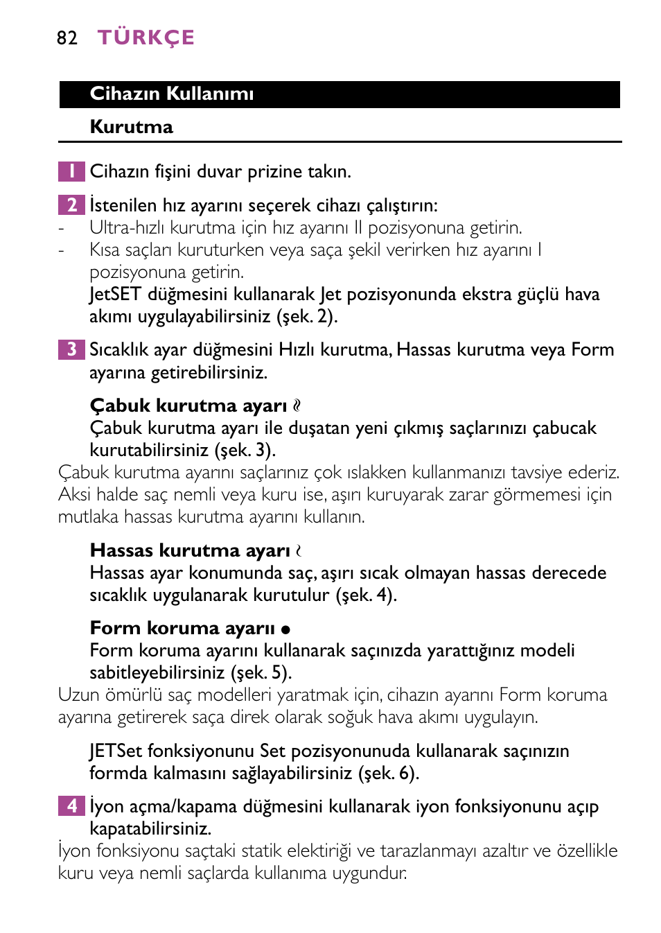 Philips JETSET CONTROL ION HP4882 User Manual | Page 82 / 88