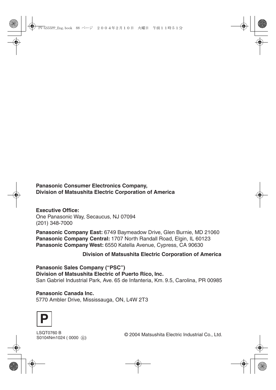 Philips PV-GS55 User Manual | Page 88 / 88