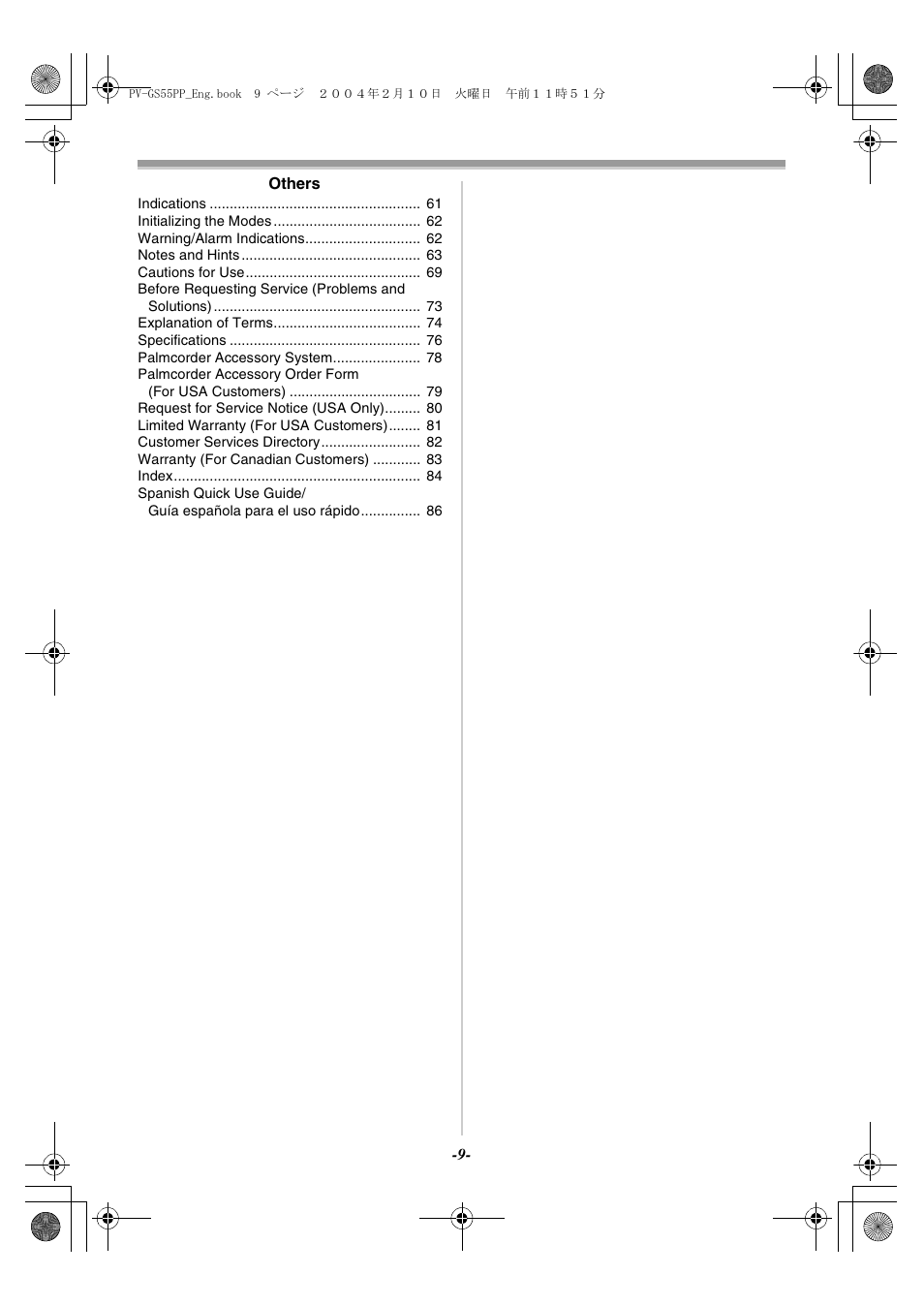 Philips PV-GS55 User Manual | Page 9 / 88