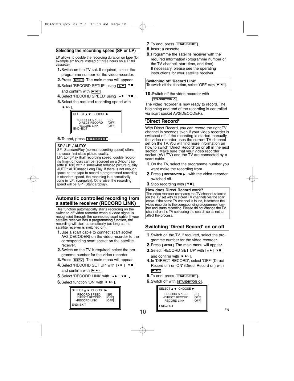 Philips VR530/07 User Manual | Page 10 / 16