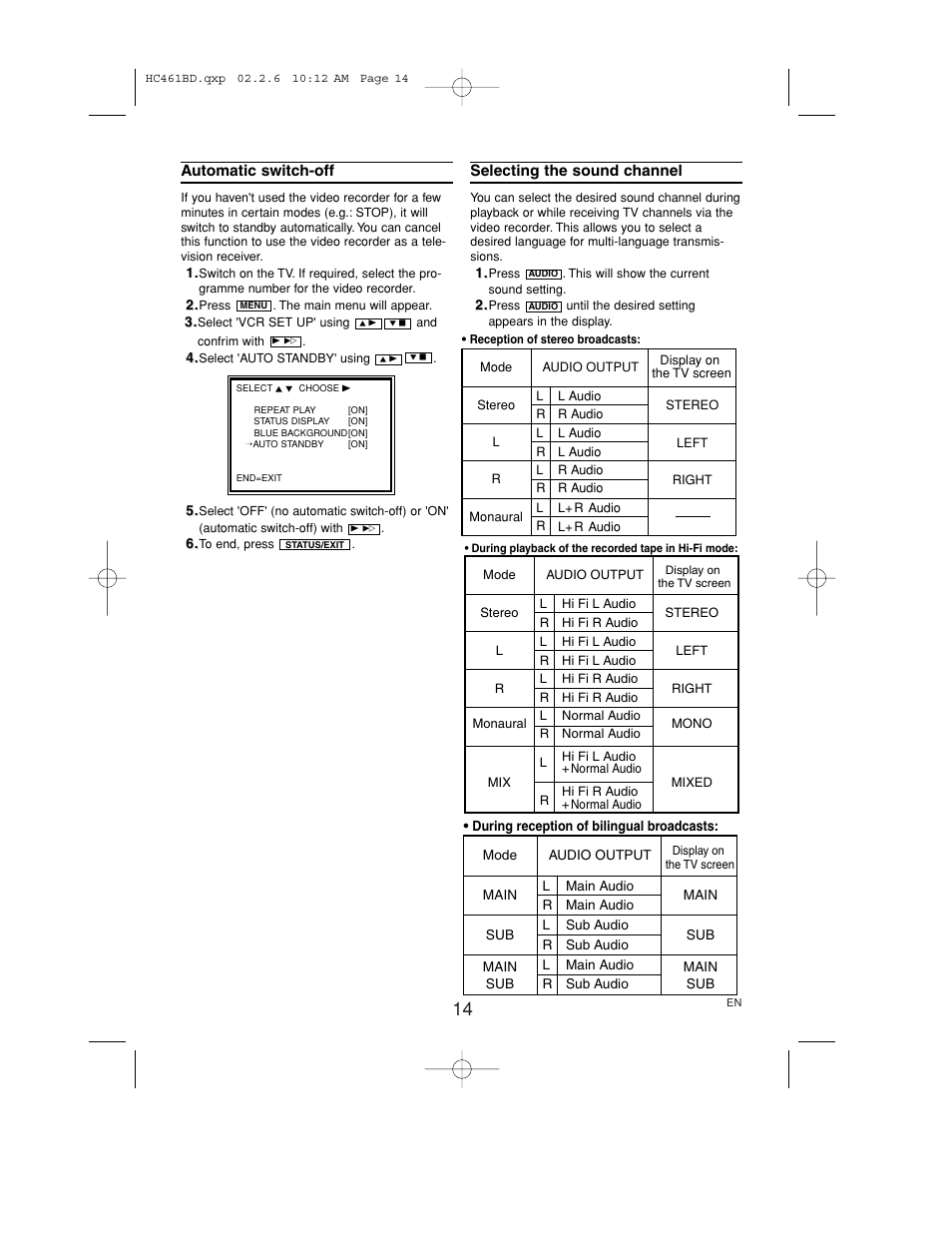 Philips VR530/07 User Manual | Page 14 / 16