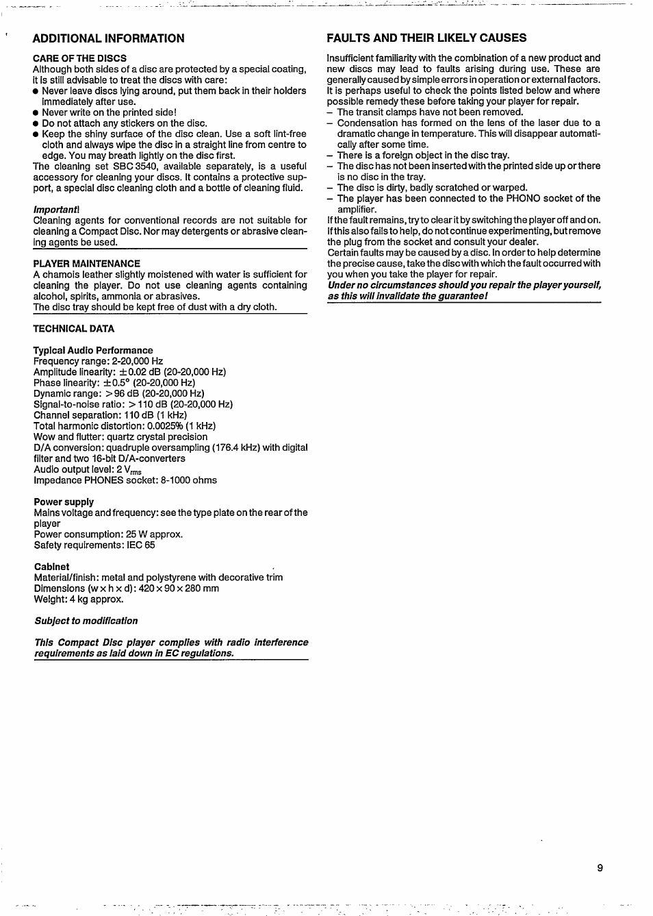 Philips CD 630 User Manual | Page 11 / 14