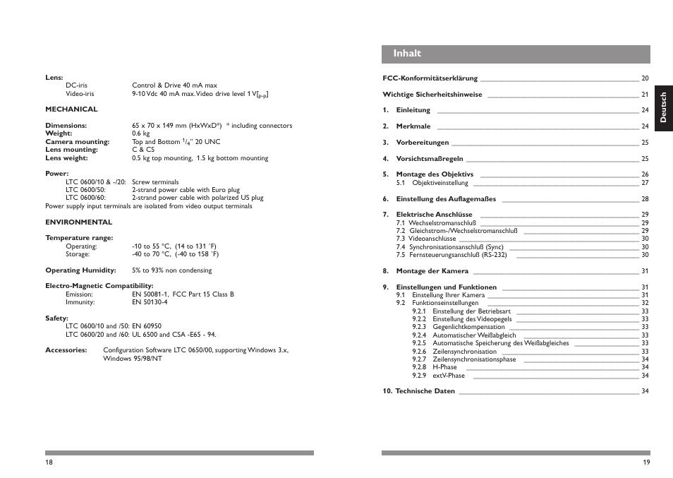 Inhalt | Philips LTC0600 User Manual | Page 11 / 11