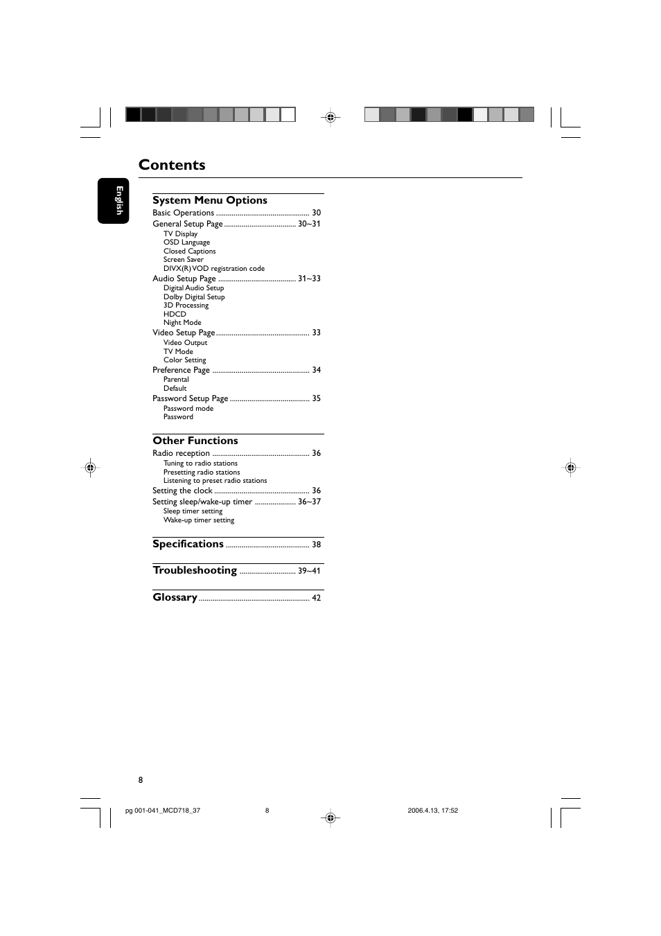 Philips DVD Micro Theatre MCD718 User Manual | Page 8 / 43