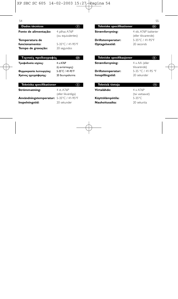 Philips 1IN-TOUCH ADDRESS RECORDER SBC SC605 User Manual | Page 28 / 30