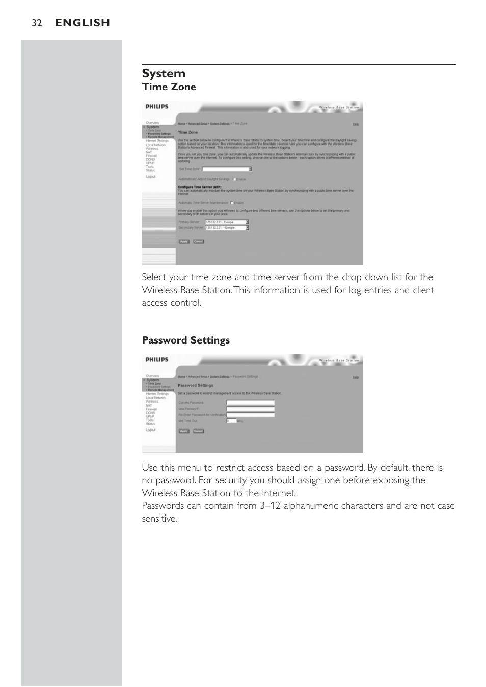 System | Philips CPWBS001 User Manual | Page 32 / 64