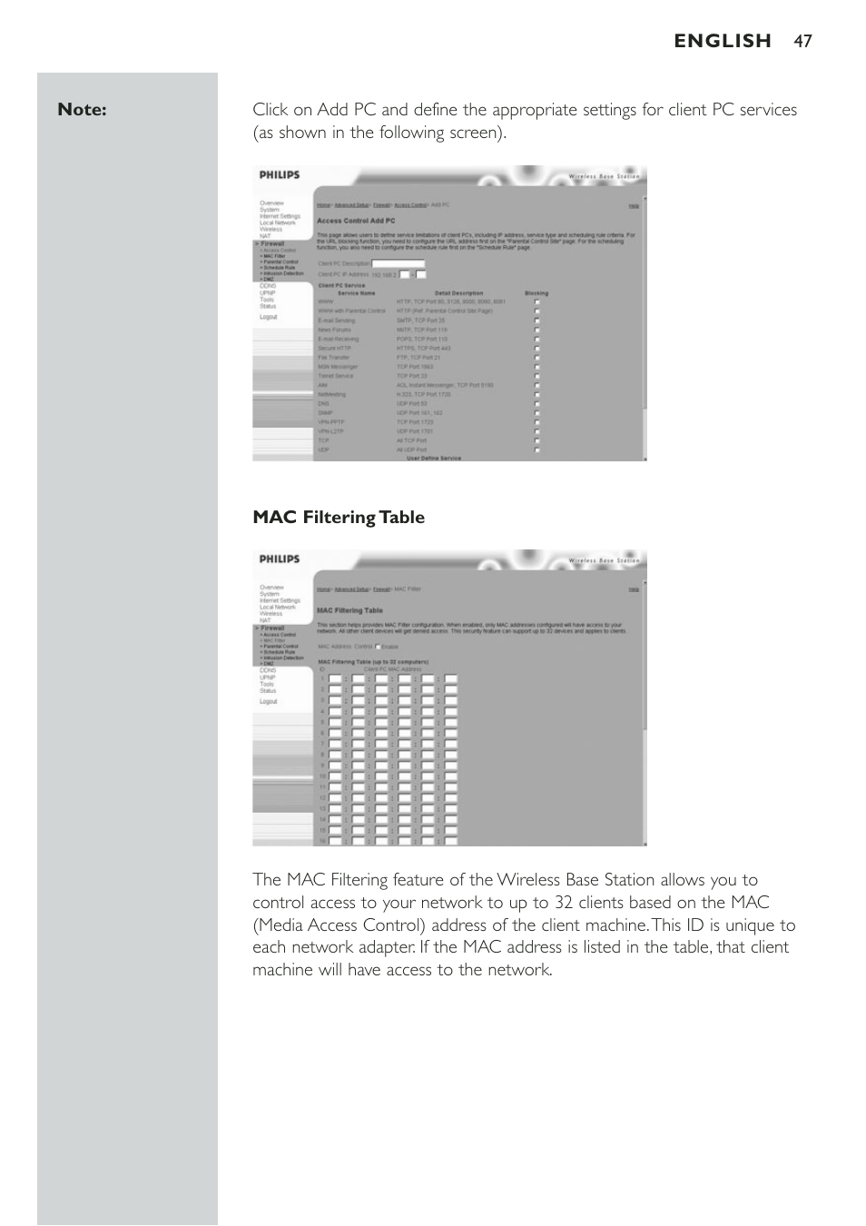 Philips CPWBS001 User Manual | Page 47 / 64