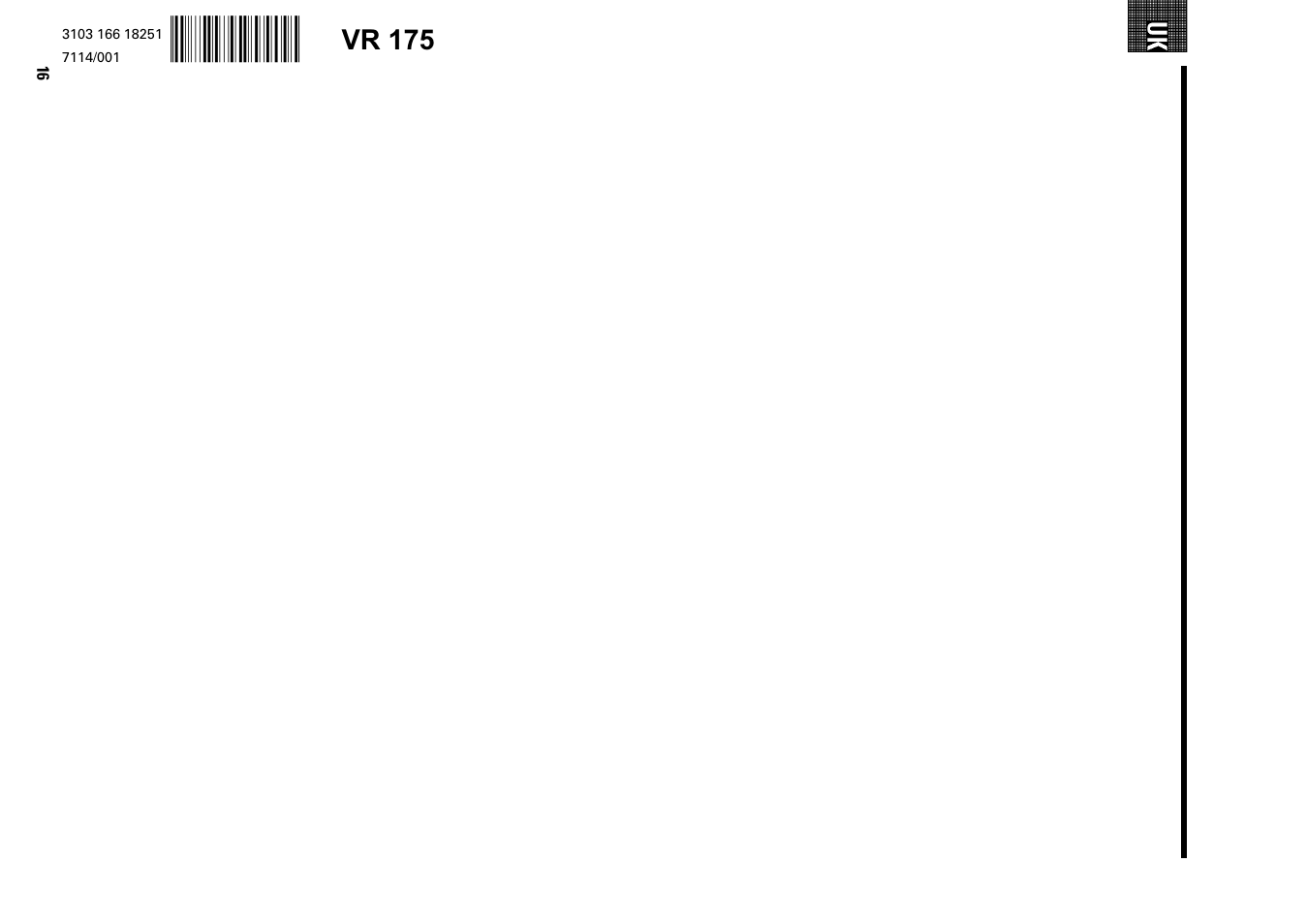 Vr 175 | Philips TYPE VR 175 User Manual | Page 18 / 18