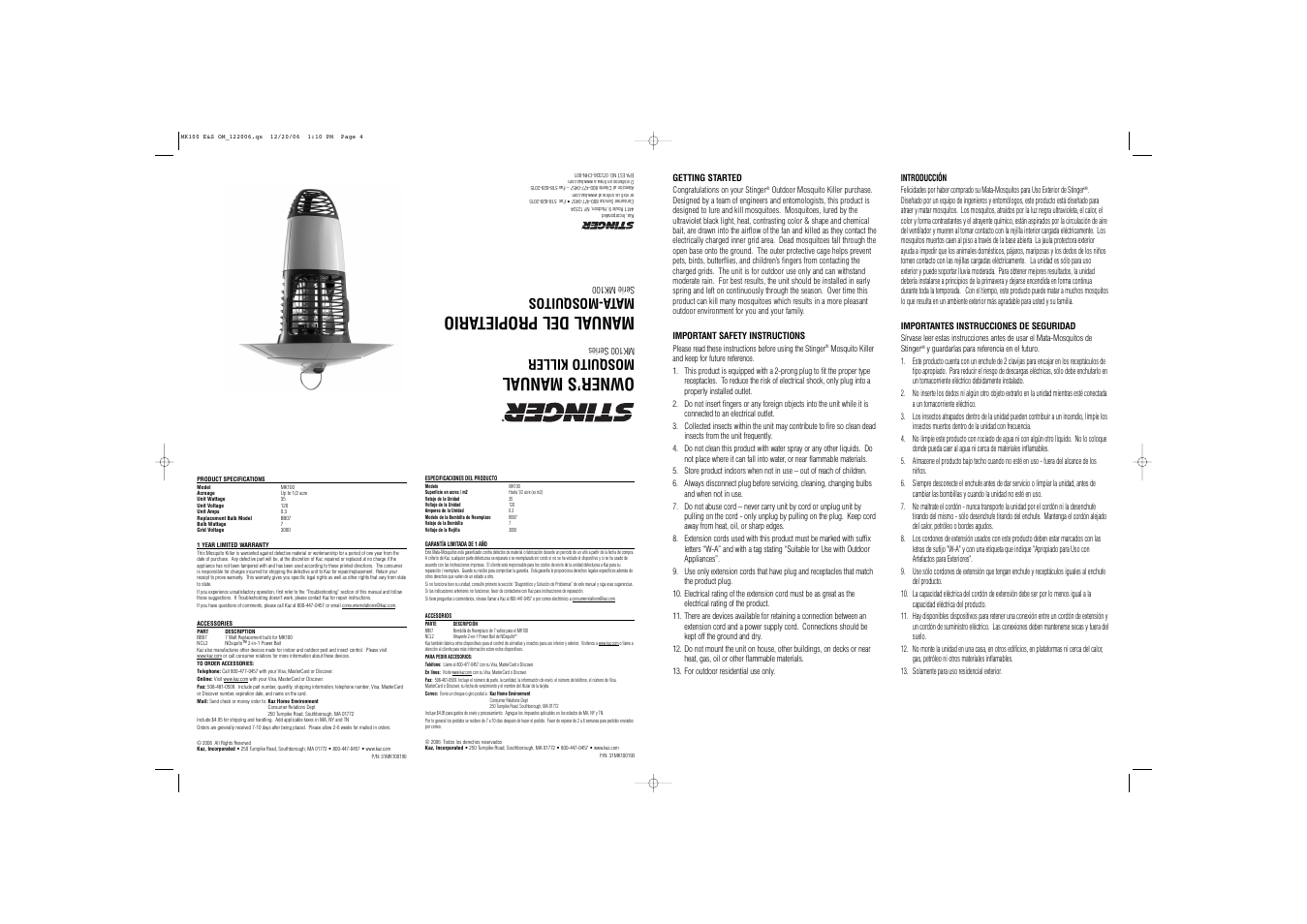 Philips MK100 Series User Manual | 2 pages