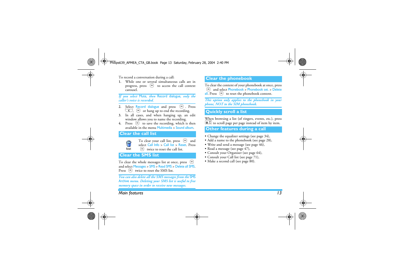 Philips 639 User Manual | Page 14 / 100