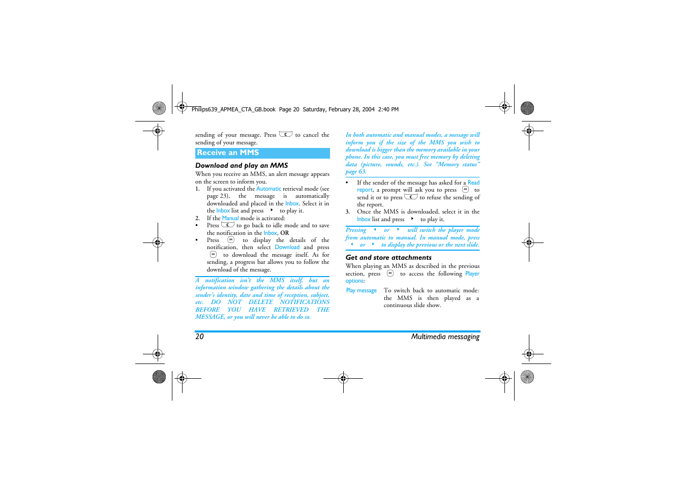 Philips 639 User Manual | Page 21 / 100