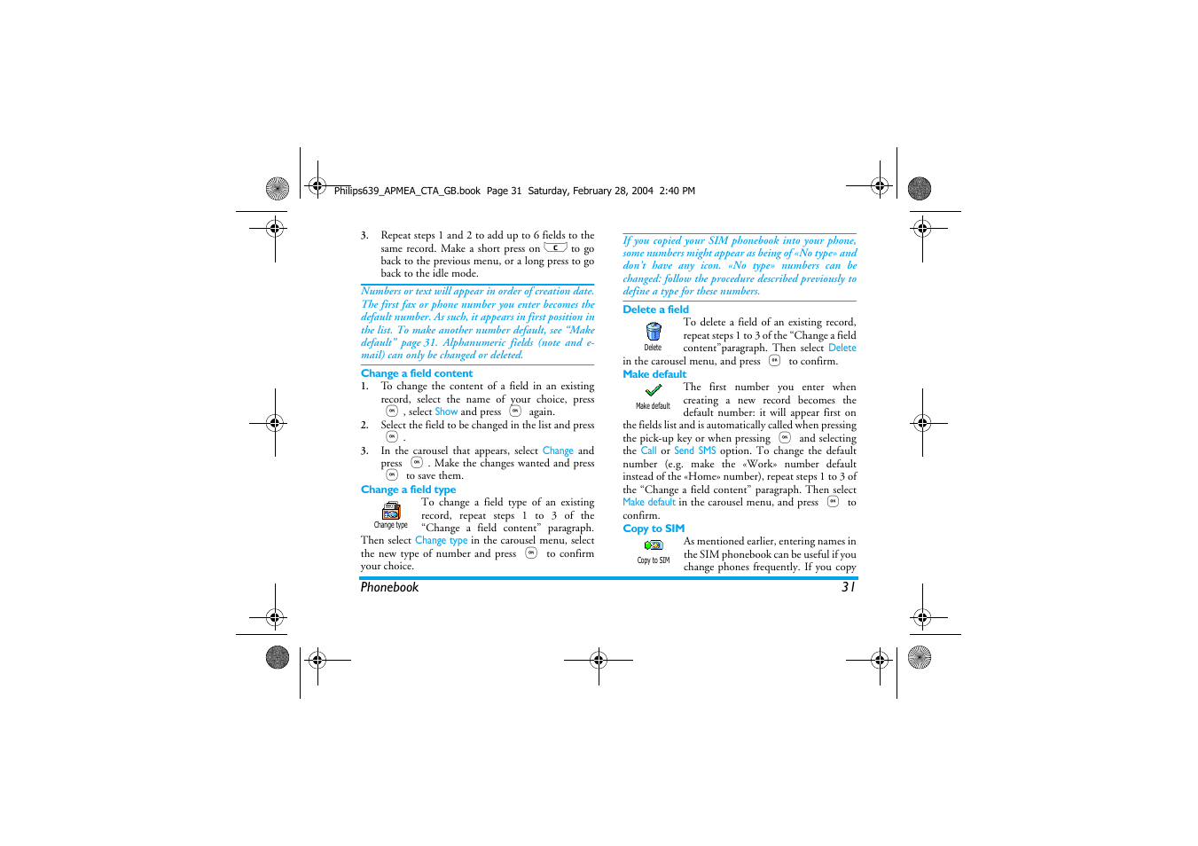 Philips 639 User Manual | Page 32 / 100