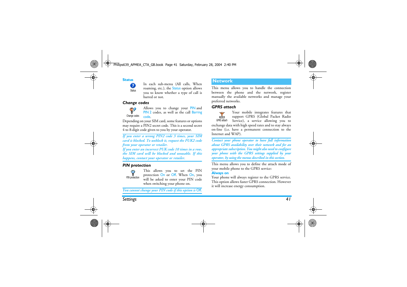 Philips 639 User Manual | Page 42 / 100