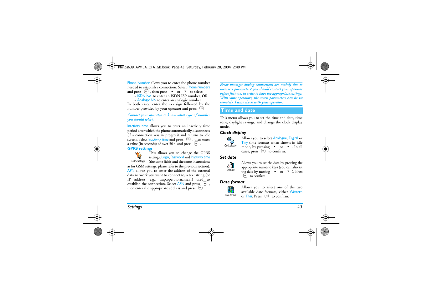 Philips 639 User Manual | Page 44 / 100