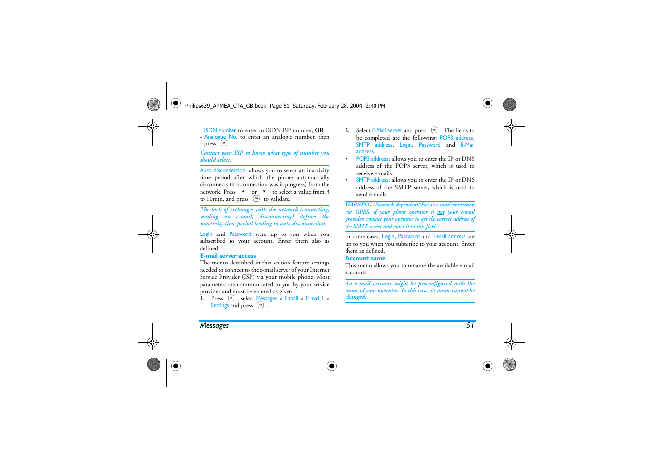 Philips 639 User Manual | Page 52 / 100