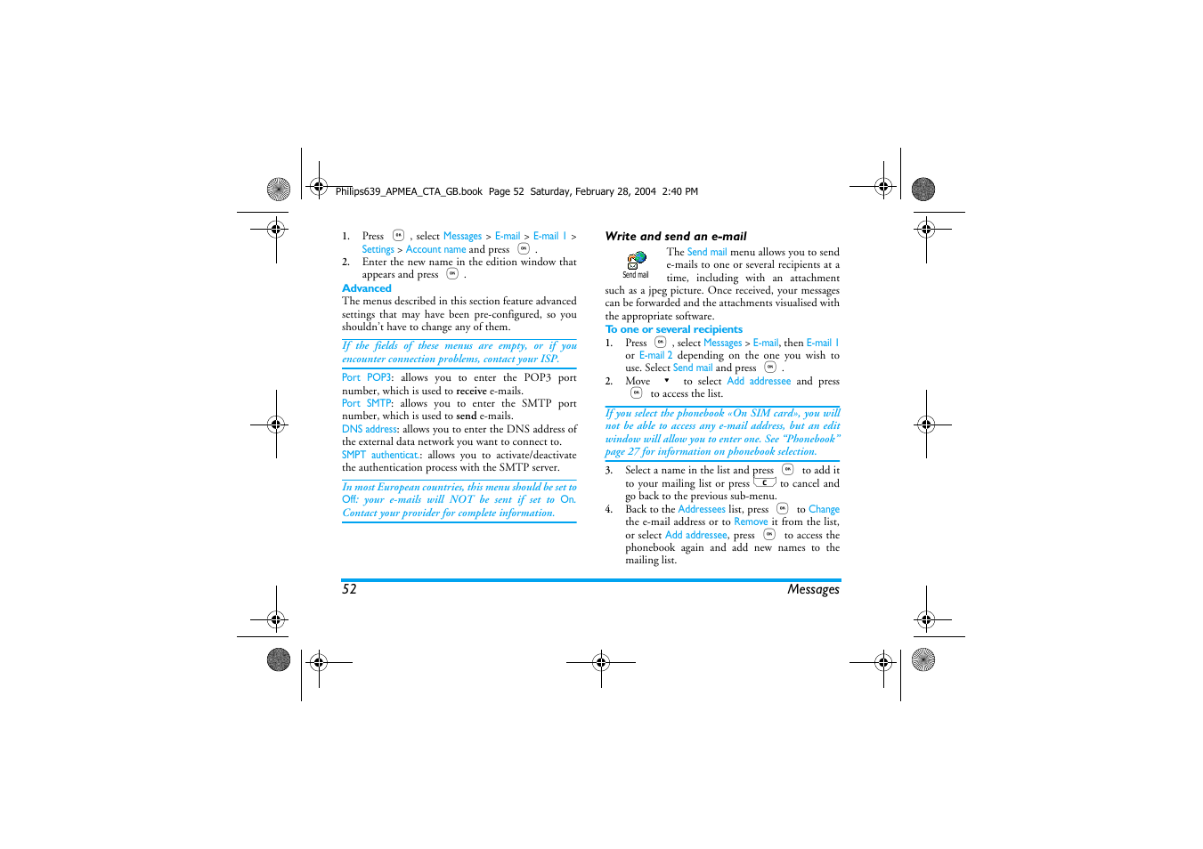 Philips 639 User Manual | Page 53 / 100