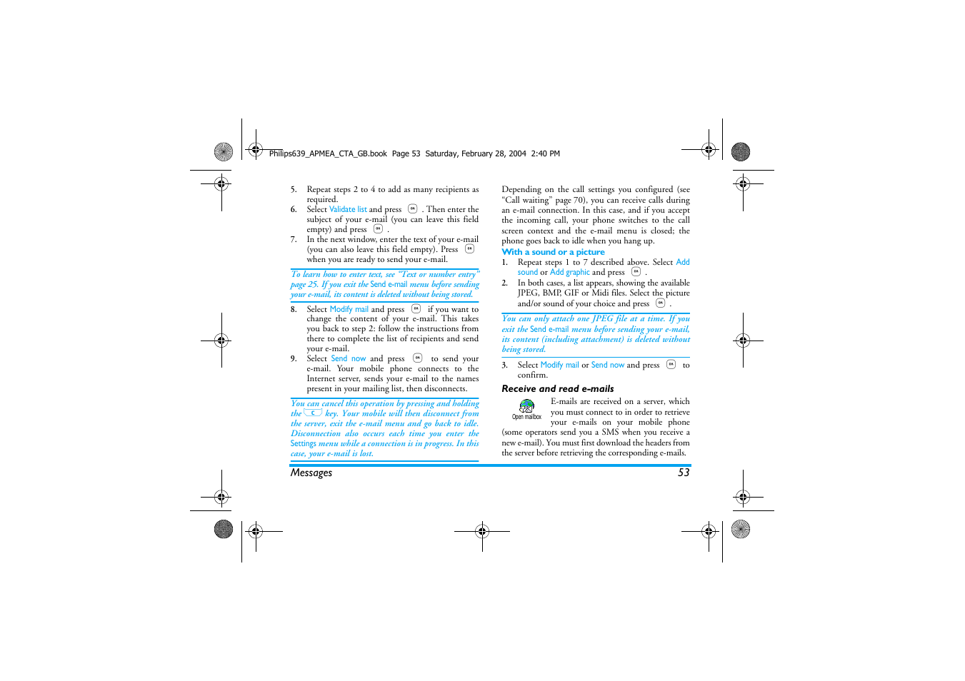 Philips 639 User Manual | Page 54 / 100