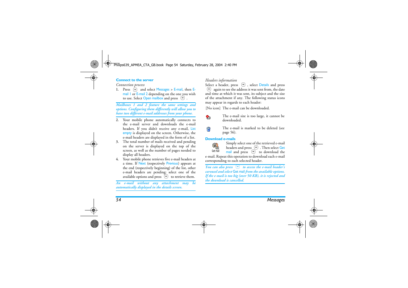 Philips 639 User Manual | Page 55 / 100