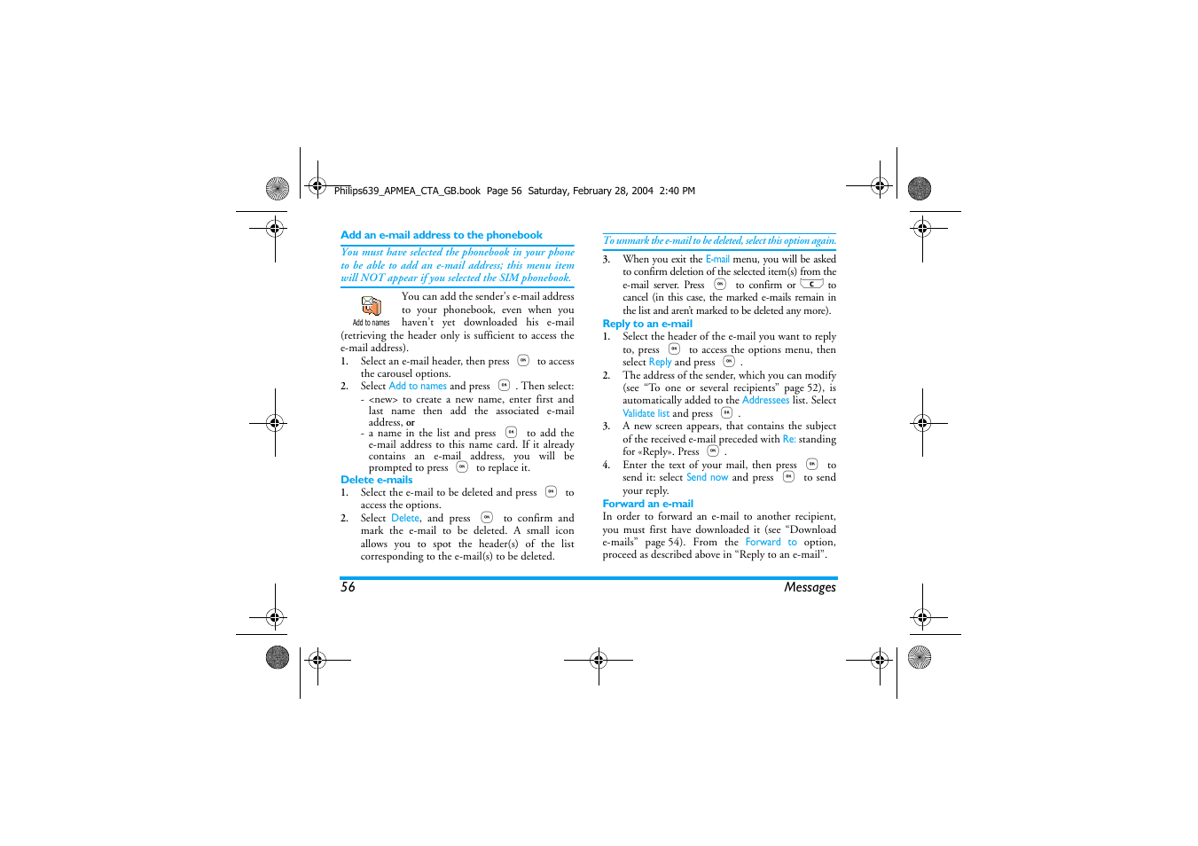 Philips 639 User Manual | Page 57 / 100