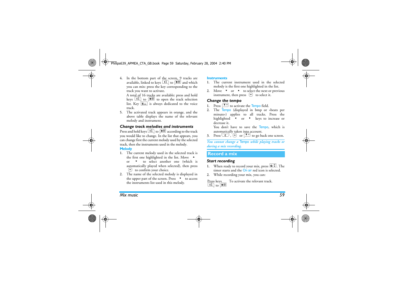 Philips 639 User Manual | Page 60 / 100