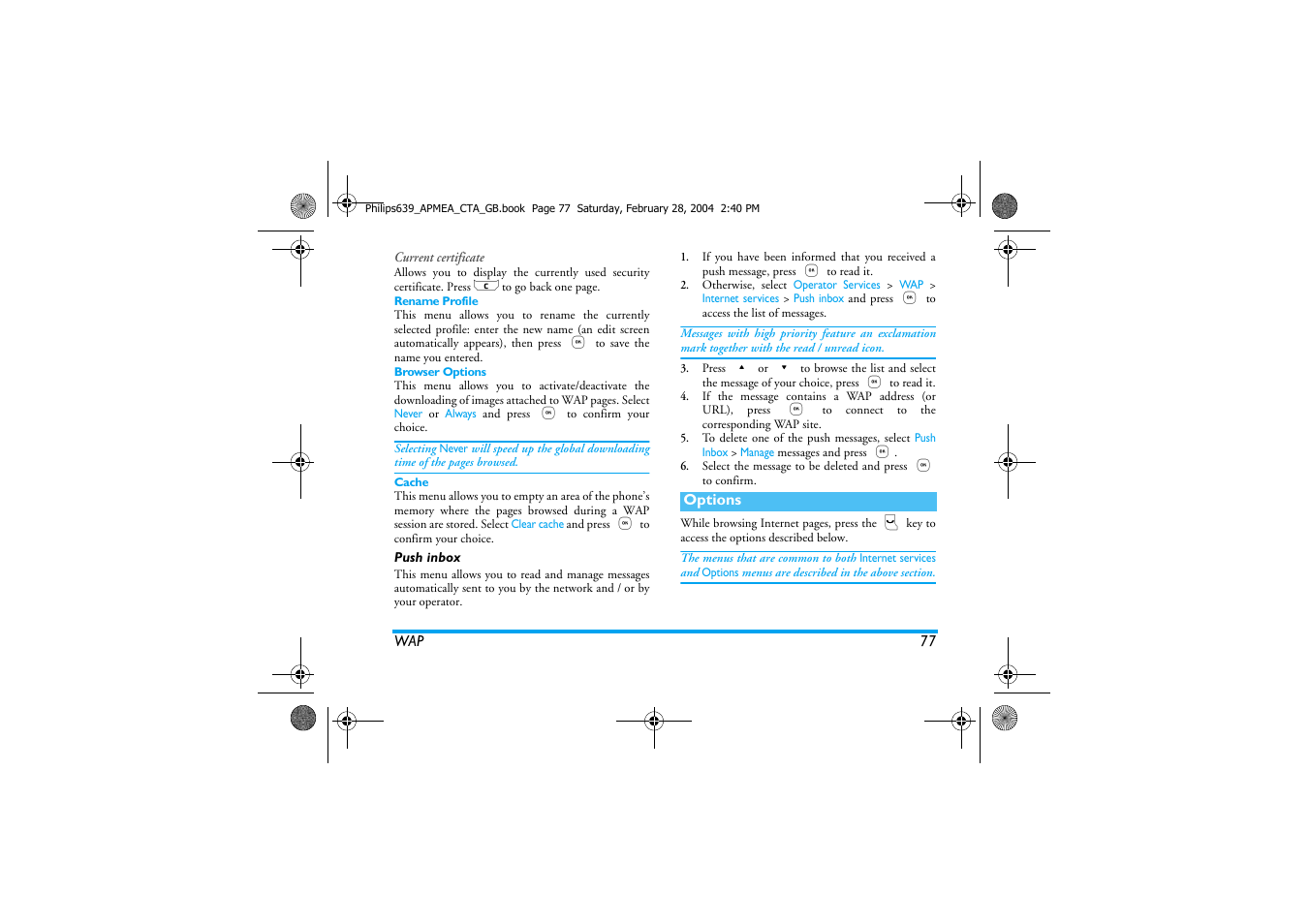 Philips 639 User Manual | Page 78 / 100