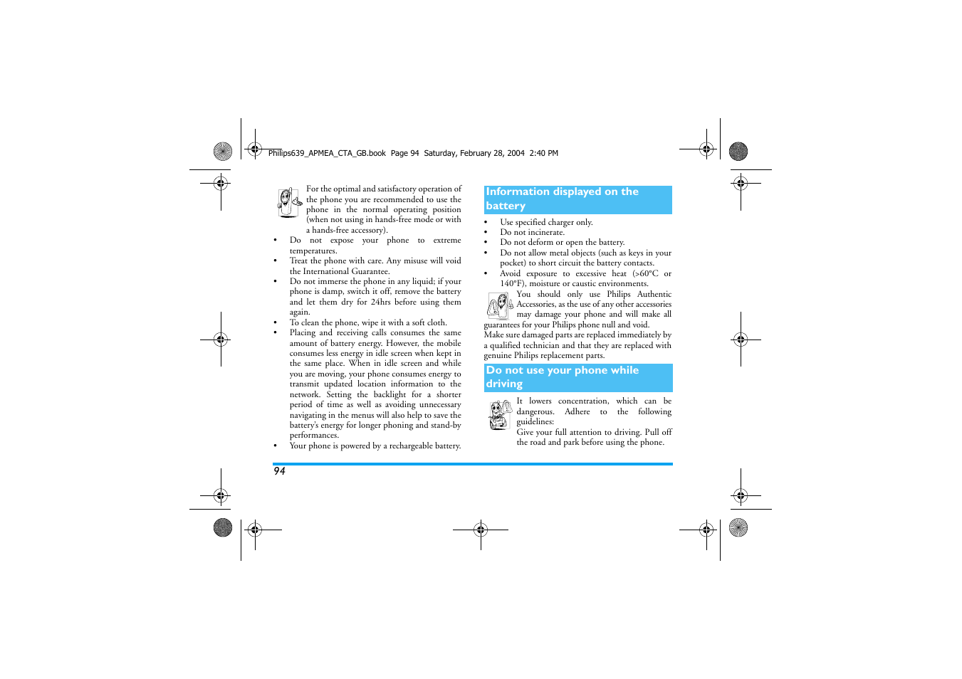 Philips 639 User Manual | Page 95 / 100