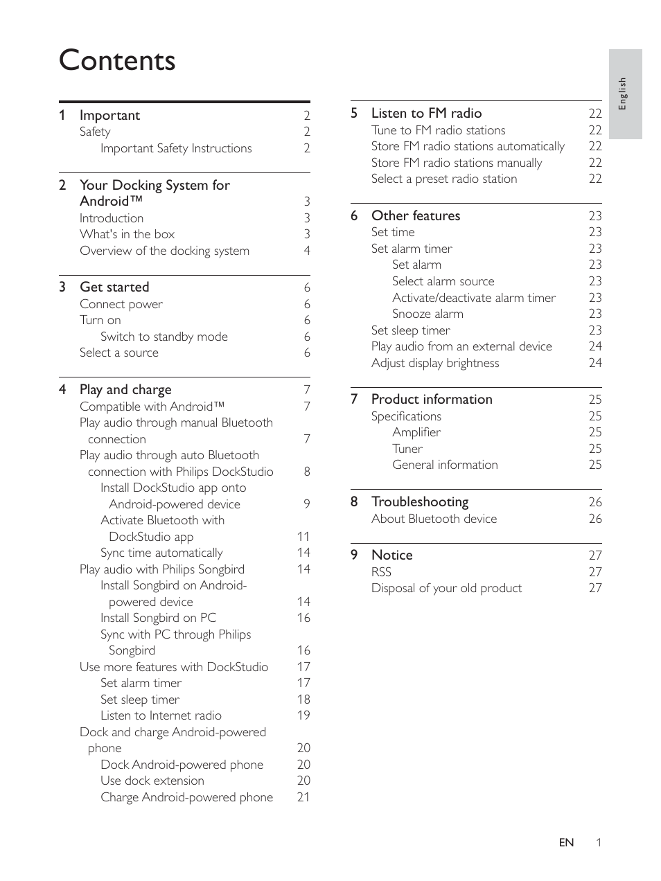 Philips AS140 User Manual | Page 2 / 31