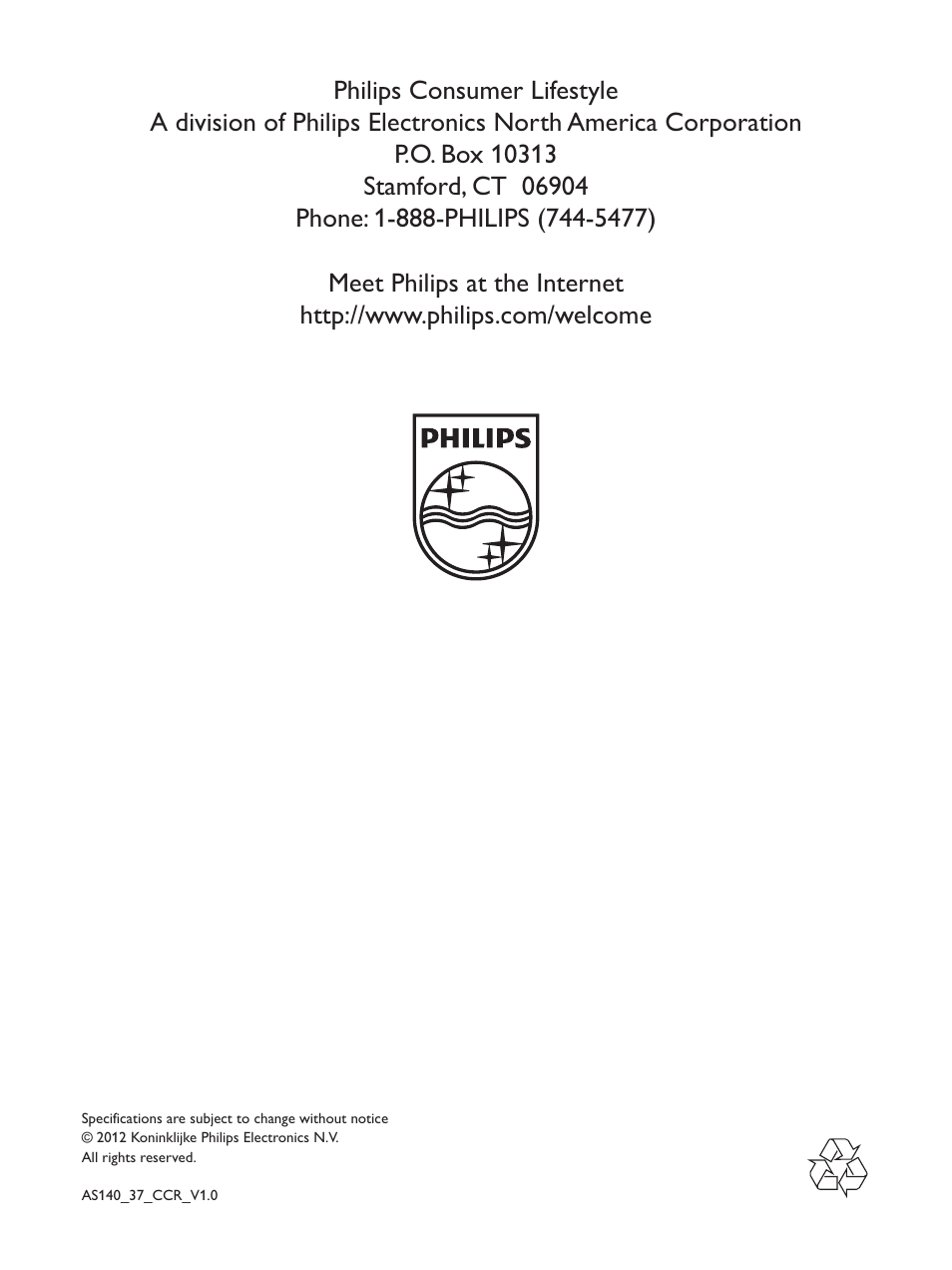 Philips AS140 User Manual | Page 31 / 31