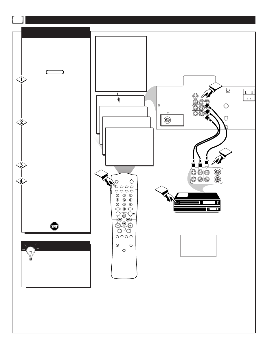 Ow to, Se the, Udio | Ideo, Nput, Acks, Mart, Nputs | Philips TP2781 User Manual | Page 22 / 44