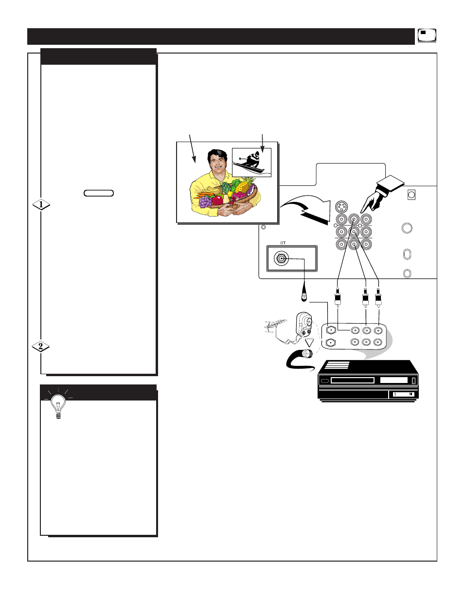 Pip (p, Sing the, Icture | Eature, Hooking up pip | Philips TP2781 User Manual | Page 33 / 44