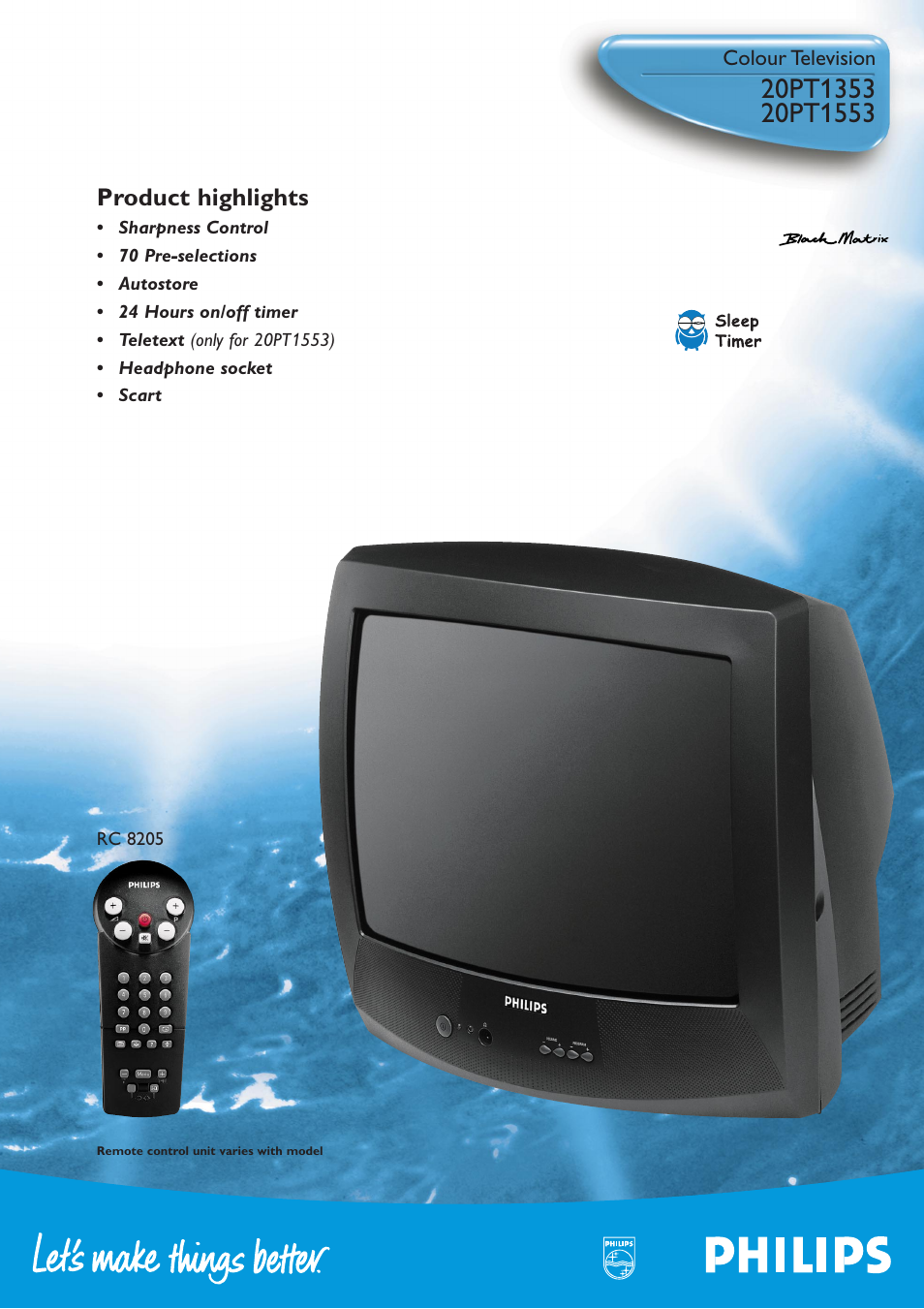 Philips 20PT1553 User Manual | 2 pages