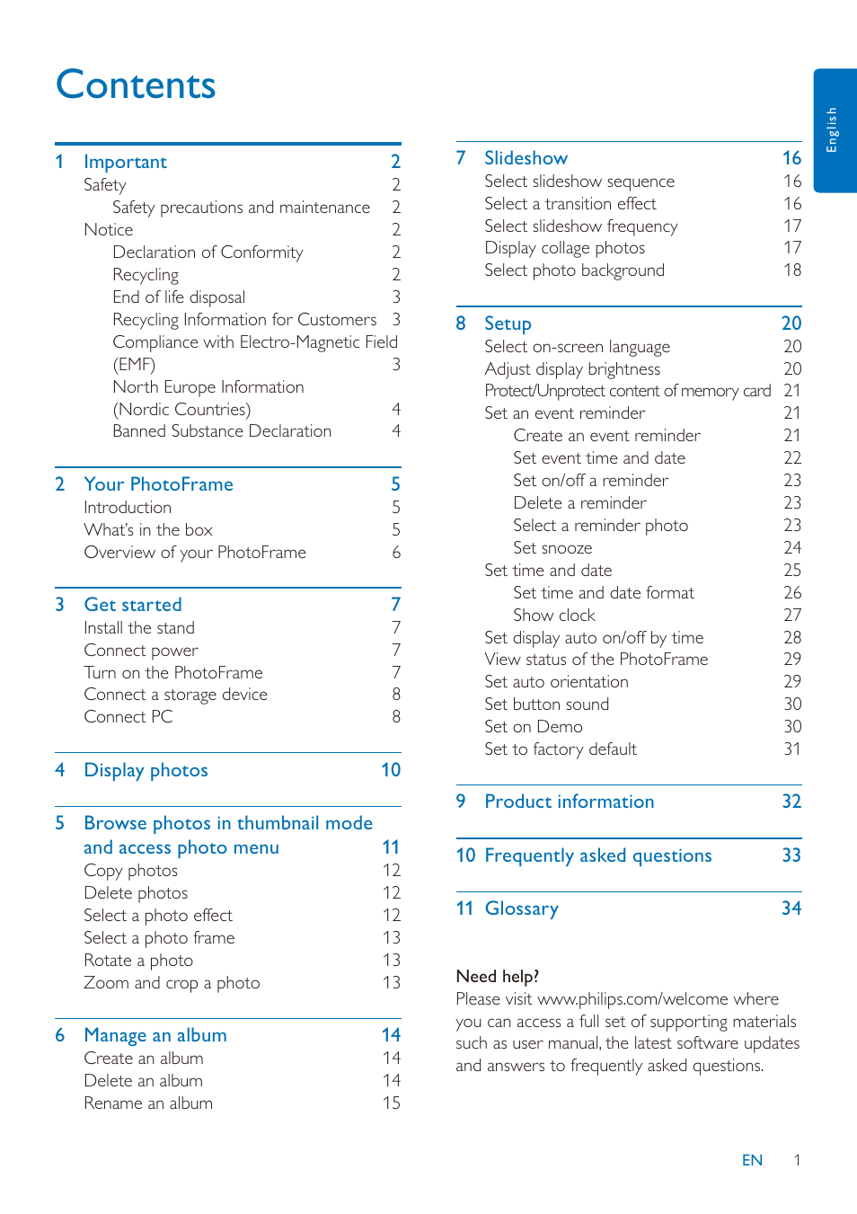 Philips SPF2027/93 User Manual | Page 2 / 36