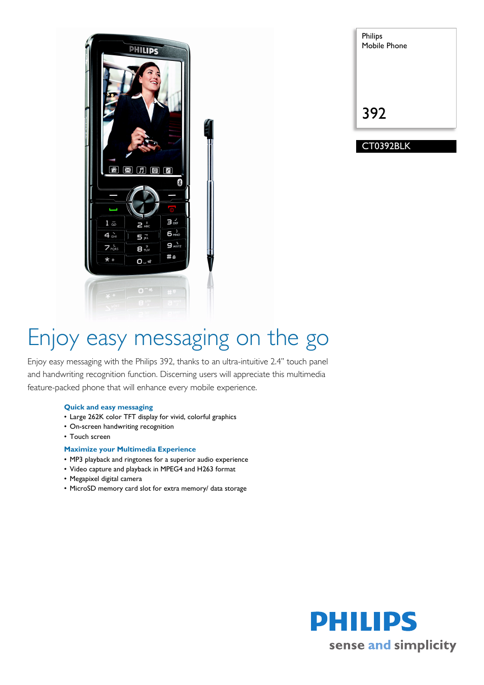 Philips CT0392BLK User Manual | 3 pages