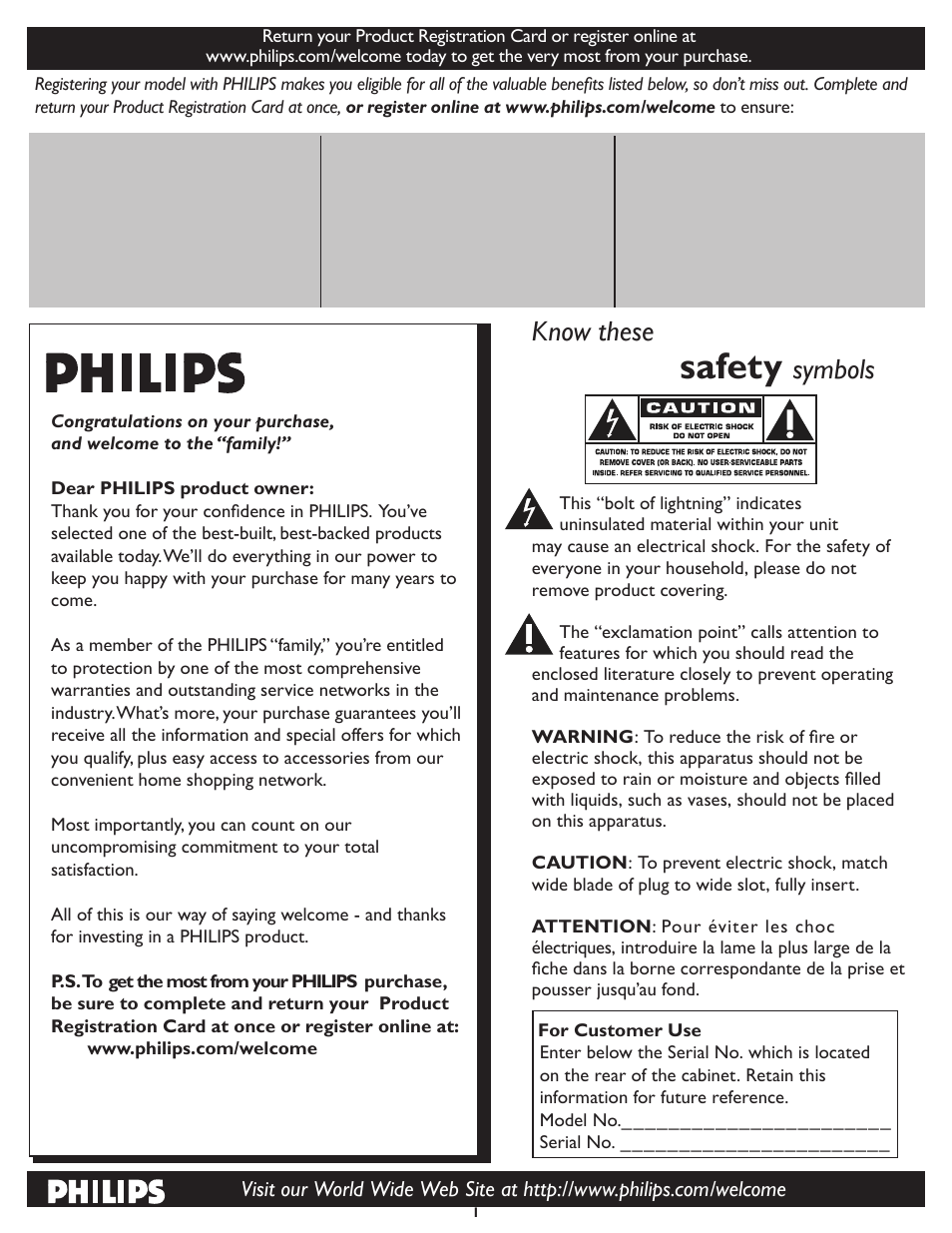 Safety, Know these, Symbols | Philips 19PFL5402D User Manual | Page 8 / 43
